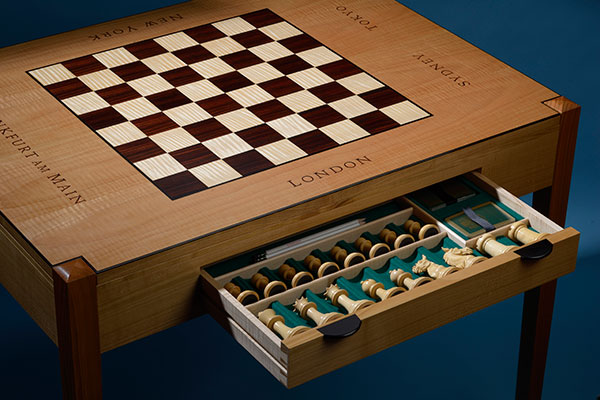 Hand made bespoke chess table